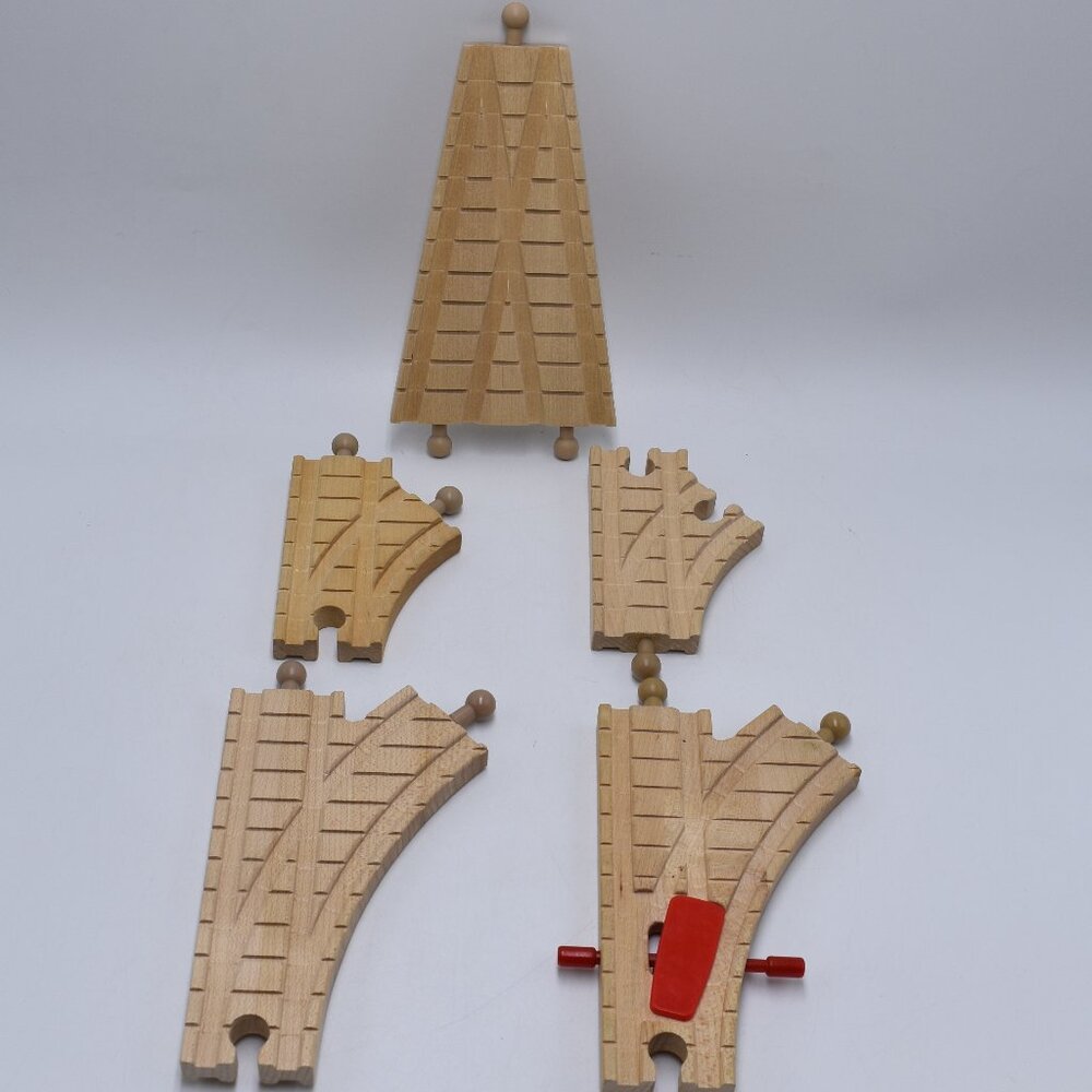 One to Two Way Track 4" 6" Curved Switch Male/Female Ends Thomas & Friends x 5